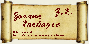 Zorana Markagić vizit kartica